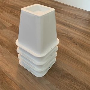 Bed risers 6” - White (Full Set)